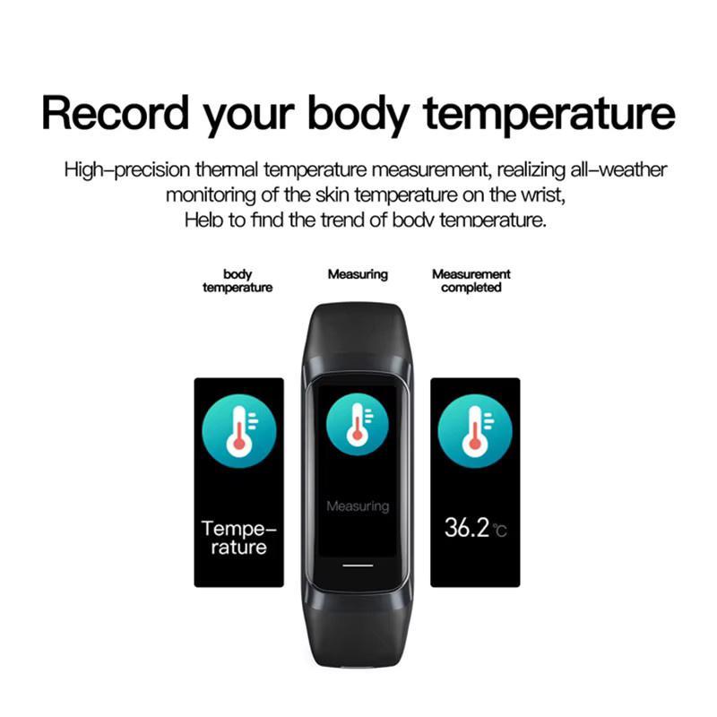 Lenovo Smart Band Smartwatch mit Bluetooth und Schrittzähler in Schwarz - Bild 2