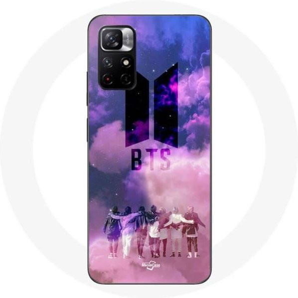 MANIACASE Handyhülle für Redmi Note 11 5G mit Kpop BTS Logo in Weiß und Multicolour, flexibel - Bild 1