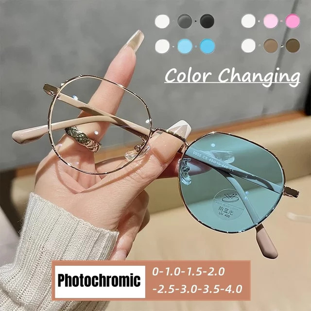 DIXSG Korrektionsbrille, Vollrand, Round, Metal, Gold, Unisex - Bild 1