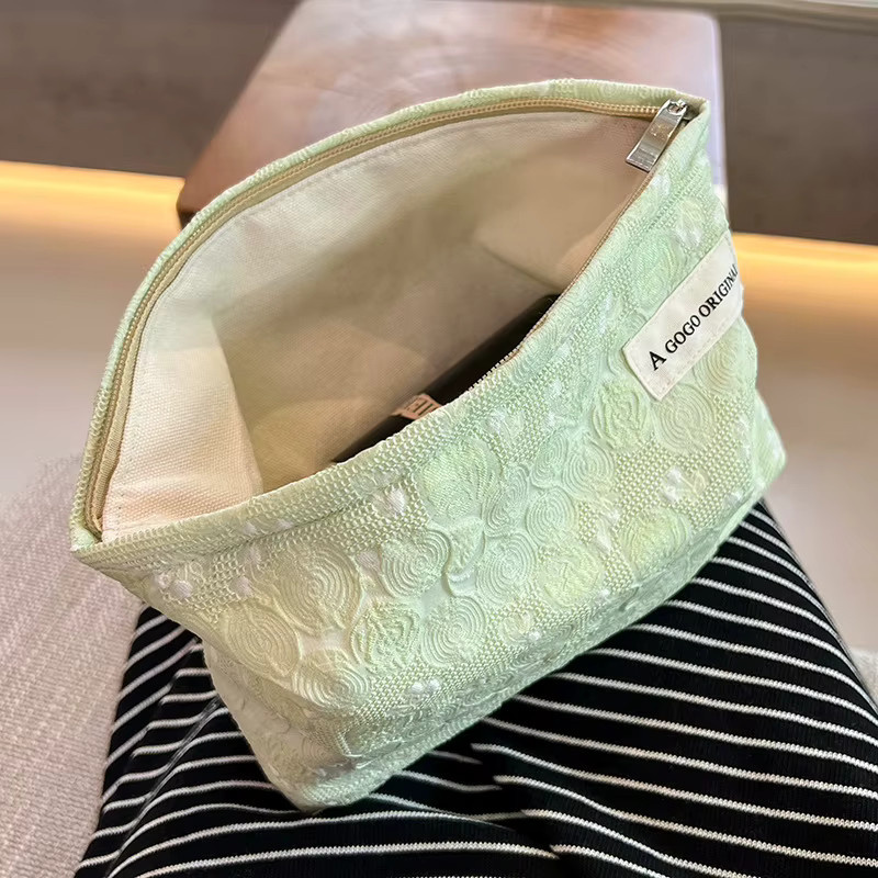 Kosmetiktasche im Harajuku-Stil von NANCY TINO in Grün mit großer Kapazität für Hautpflege und Dokumente - Bild 3