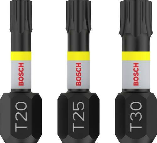 Bosch Sechsrund-Bit T-Profil 3-teilig in Schwarz aus Stahl - Bild 1