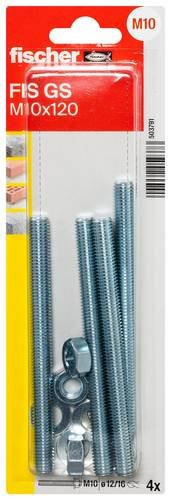 Fischer Gewindeanker FIS GS M10 x 120 K NV aus verzinktem Stahl in Silber - Bild 1