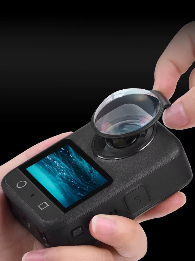Flymile Objektivschutz für DJI Osmo 360 Kamerazubehör aus gehärtetem Glas mit Schutzkappe in Schwarz - Bild 5