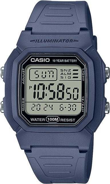 Casio Digitaluhr, Quarz, Kunststoff, Schwarz, 37 mm, Herren - Bild 1