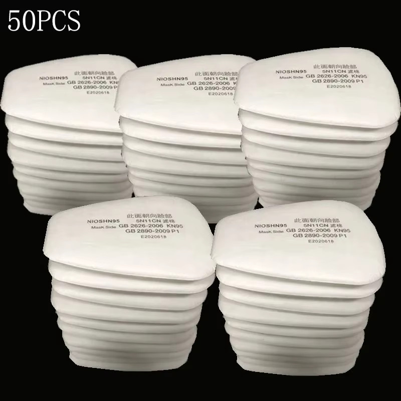 Staubdichtes 5N11 Baumwollfilterpapier in Weiß als Ersatz für Gasmasken-Atemschutzmasken-Zubehör kompatibel mit Kartuschen 6001 6002 6003 6004 6200 7502 6800 - Bild 3