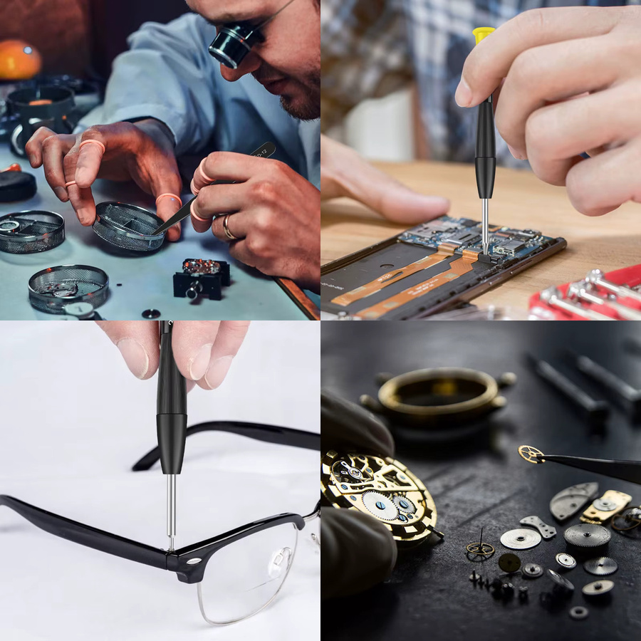 24-teiliges magnetisches Präzisions-Schraubendreher-Set von Hands DIY in Multicolour für die Reparatur von Elektronik, Uhren und Schmuck mit Torx, Kreuz und Y-Kopf - Bild 3