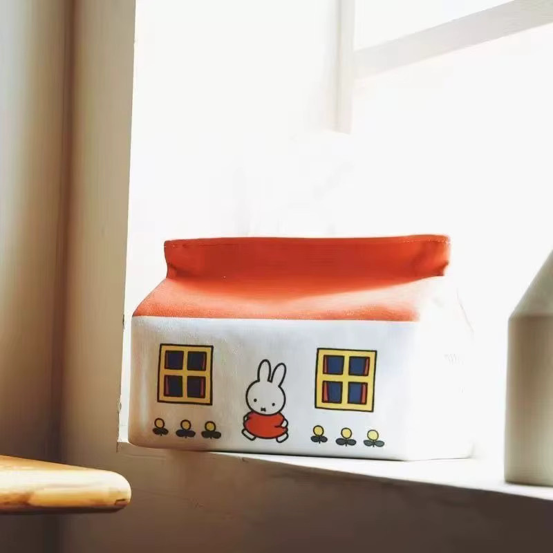 Miffy Kreative Hausförmige Taschentuchbox aus Stoff in Kawaii-Design für Büro und Zuhause - Bild 4