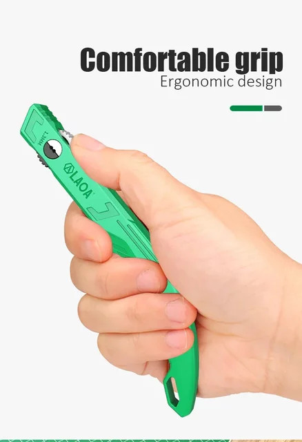 LAOA Ingenieur-Drahtglätter für Netzwerkkabel Kategorie 5/6, 3er-Set, Grün - Bild 1