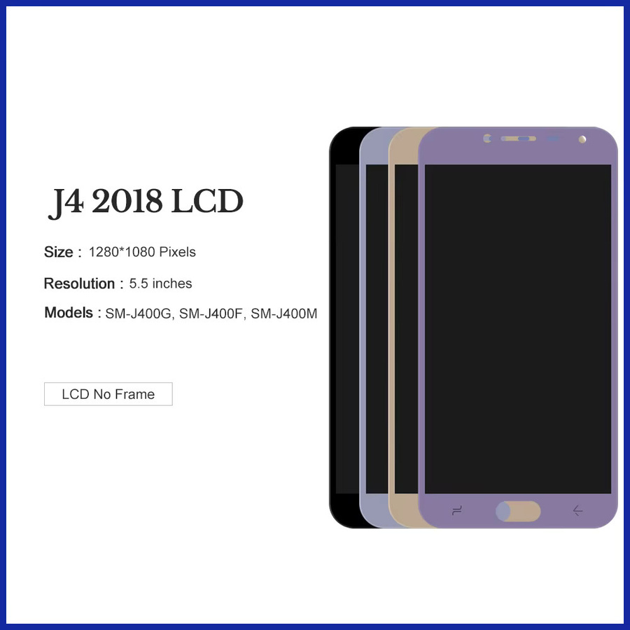 Samsung Galaxy J4 2018 LCD Display mit Touch Screen in Schwarz für SM-J400F/DS und SM-J400M/DS - Bild 2
