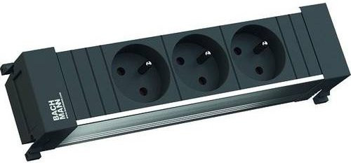 Bachmann Steckdosenleiste Aluminium in Schwarz - Bild 1