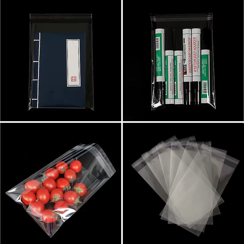 100 Stück transparente selbstklebende OPP-Kunststoffbeutel, wasserdichte wiederverschließbare Verpackungsbeutel für Lebensmittel, Süßigkeiten, Schmuck und Kartenherstellung - Bild 3