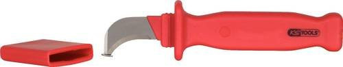 KS Tools Isoliertes Kabelmesser mit Hakenklinge und Kunststoffgriff, Rot, 200 mm - Bild 1