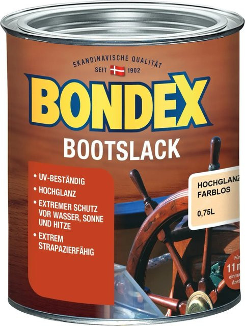 Bondex Bootlack Farblos Transparent 0,75 l lösemittelbasiert wetterfest - Bild 1
