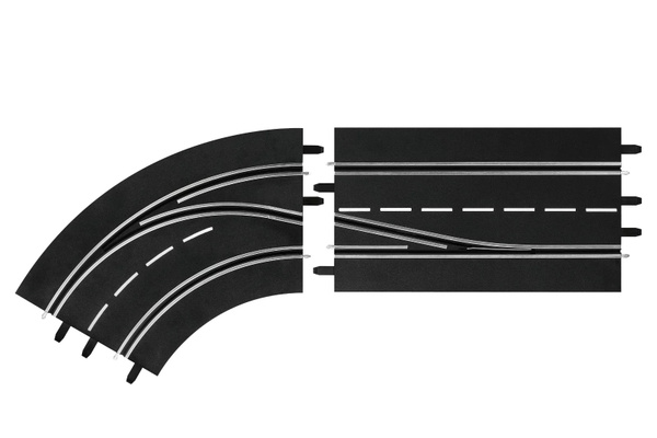 Carrera Lane Change Curve left, Erweiterung, 1:24
