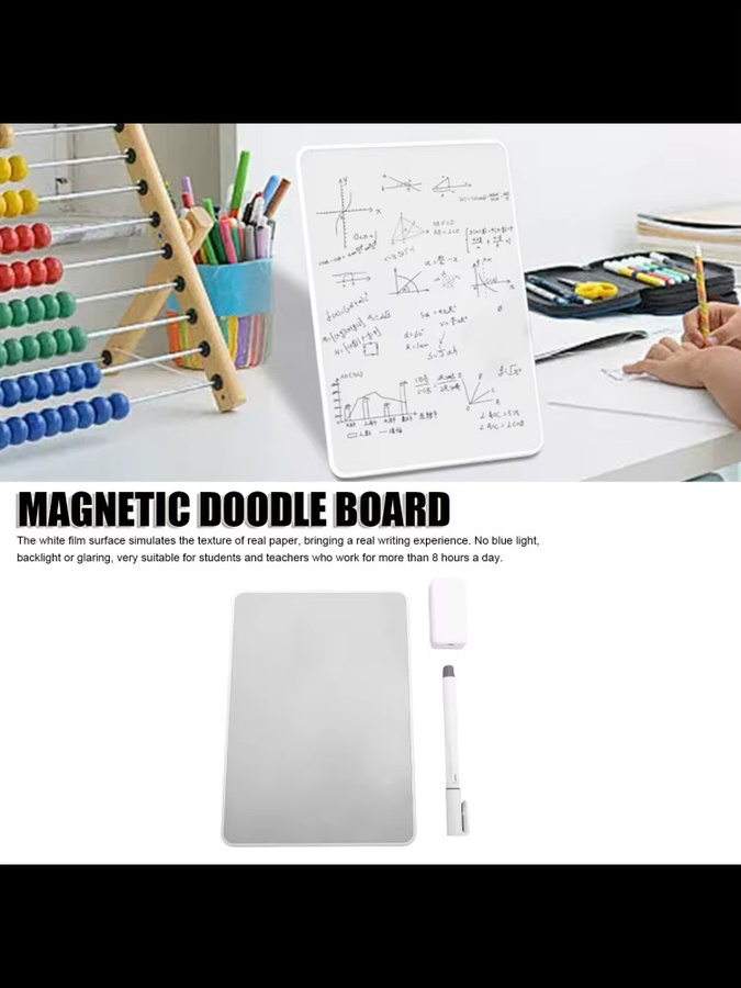 Aibecy Magnetische Schreibtafel in Weiß, A5 Whiteboard zum Löschen und Wiederverwenden für Schule, Büro und Zuhause - Bild 2