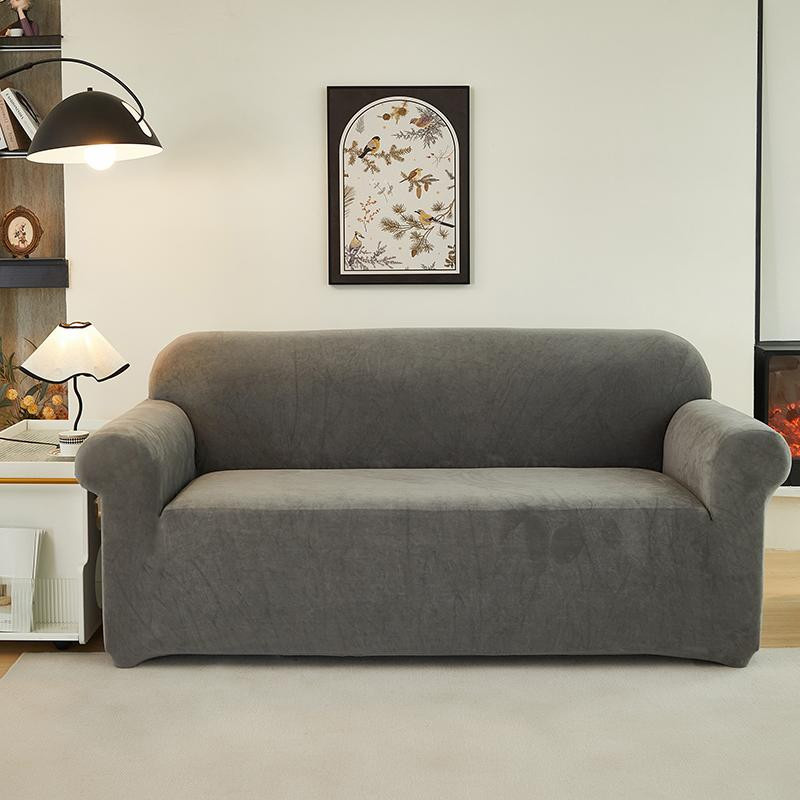 Elastischer Sofabezug für 1-Sitzer aus superweichem Plüsch und Samt, abnehmbarer Stretch-Überwurf zum Schutz deines Sofas - Bild 2