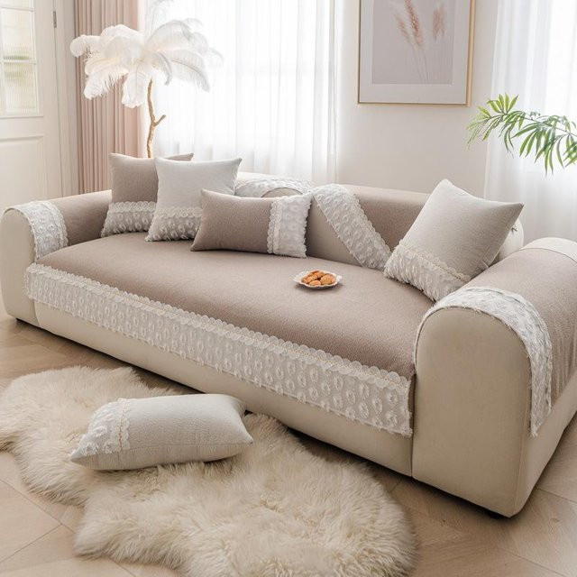 Super Six Modernes Viersaison-Haarkissen mit Spleiß-Design, Rutschfestes Dekokissen aus Polyester und Mikrofaser, B/B: 70 x 70 cm - Bild 1