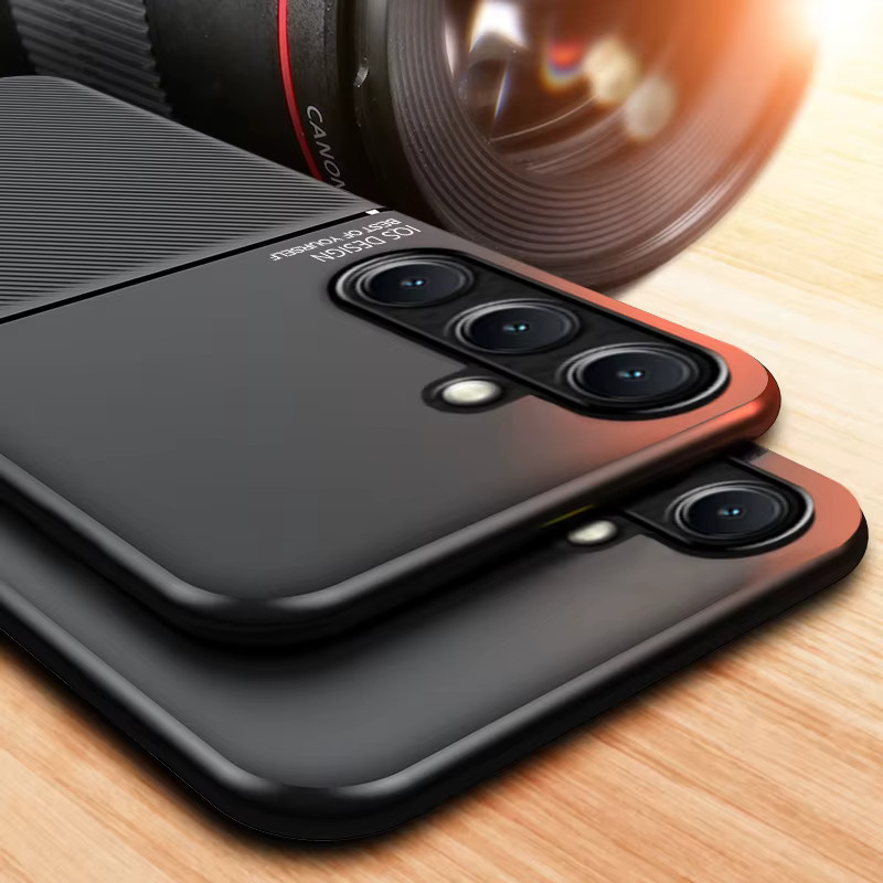 Magnetische Schutzhülle für Samsung Galaxy S26 S25 S24 S23 Plus Ultra FE in Schwarz und Blau, Matte Anti Slip Handyhülle - Bild 2