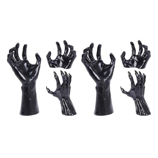 Amusedly Dämonenhandstatue in Schwarz als gruselige Wandskulptur für Halloween und Partydeko - Bild 2