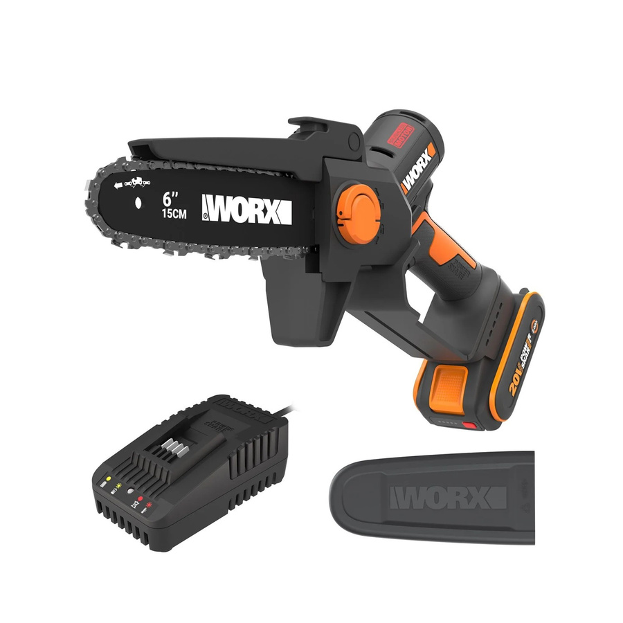 Worx Einhand-Astsäge WG327E 20 V Akku-Astsäge in Schwarz-Orange mit Worx Powershare - Bild 2