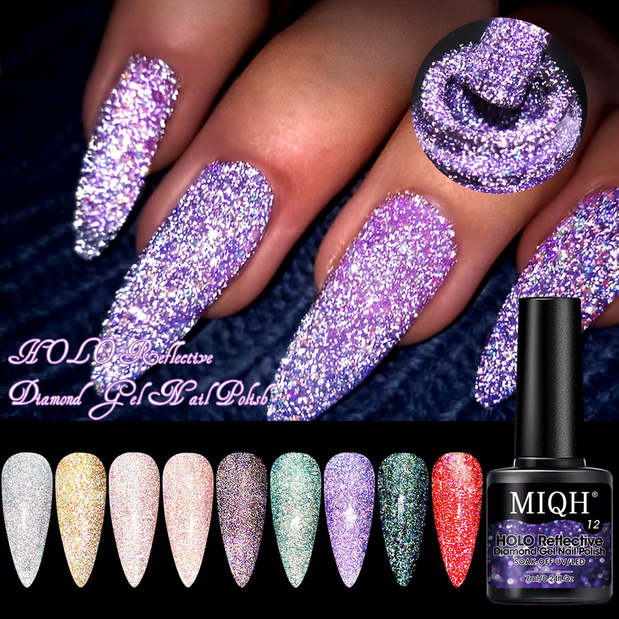 MIQH Nagellack Set, Lila, Schimmernd, 7 ml - Bild 2