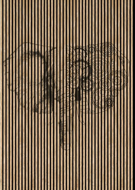 FN Acustico Akustikplatte Elefant in Bunt aus PET und MDF, H x B x T: 2.400 x 1.693 x 19 mm - Bild 1