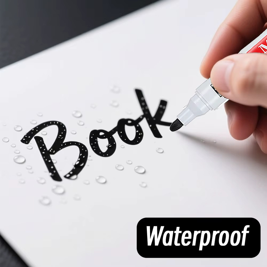 LOLEDE Permanent Marker Set 20 Stück, wasserfeste Stifte in Schwarz, Rot und Blau, 2mm Spitze, schnelltrocknend für Reifen und fettige Oberflächen - Bild 4