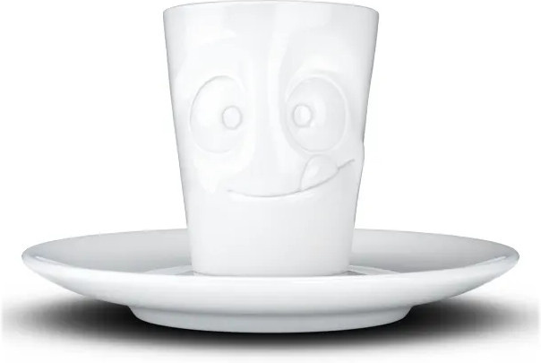 Fiftyeight Products Espresso Tasse aus Keramik mit Henkel, Weiß, 80 ml - Bild 1