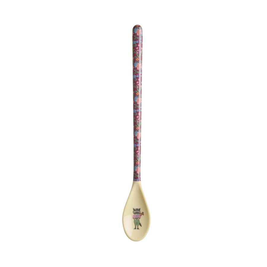 Rice Melamin Latte-Löffel Nathalie Lété Print in Bordeaux und Multicolour - Bild 1