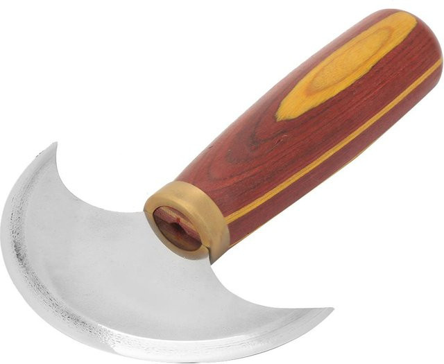 Igeteck Leder Rundmesser aus Schnellarbeitsstahl zum Schneiden und Trimmen, braun, Länge: 14,3 cm - Bild 1