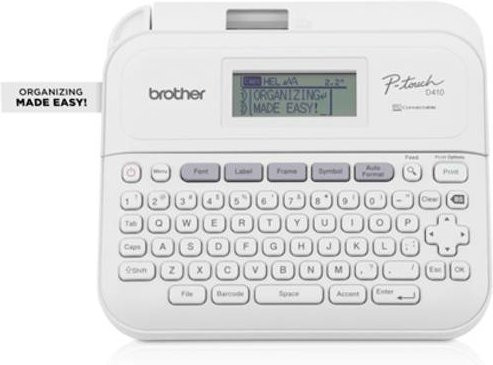 Brother P-Touch PT-D410 Beschriftungsgerät in Grau und Weiß mit Thermotransfer-Druck, USB-Anschluss und Unterstützung für TZe-Schriftbänder von 3,5 mm bis 18 mm - Bild 1