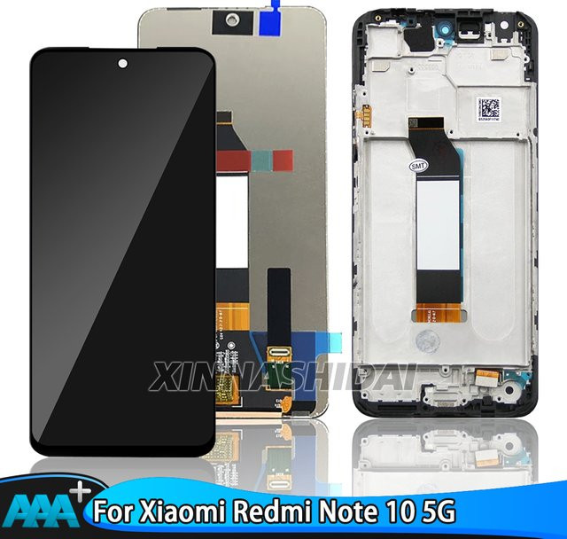 Xiaomi Redmi Note 10 5G LCD-Display Ersatzteil mit Touchscreen und Rahmen in Schwarz (M2103K19G) - Bild 1