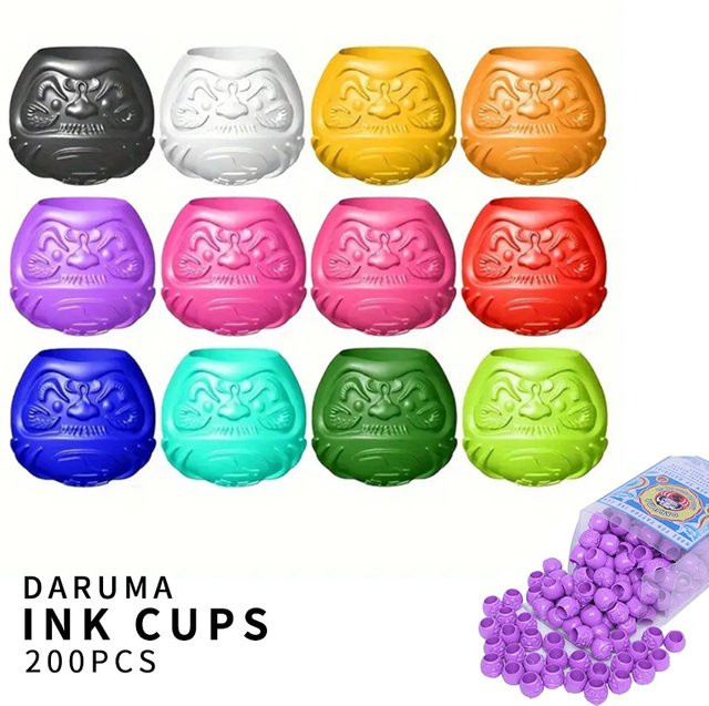 EZ Tattoo Ink Cups, 200 Stück, Kunststoff, Einweg - Bild 1