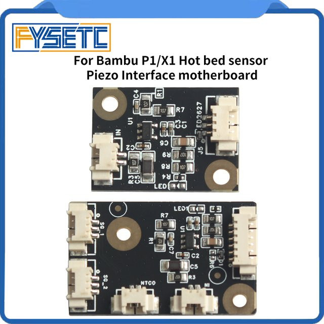 Bambu Hotbed Sensor Piezo Interface Motherboard für P1 und X1 Serie in Schwarz - Bild 1