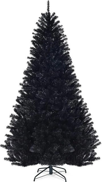 Costway Künstlicher Weihnachtsbaum mit Klappsystem in Schwarz, Höhe: 225 cm - Bild 1