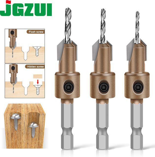 JGZUI Professioneller Blindlochbohrer aus Legierung für Holzbearbeitung und Schraubeninstallation - Bild 1