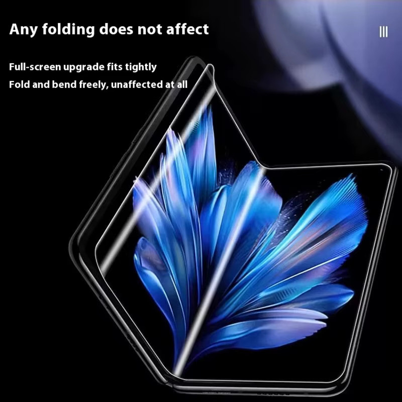 MANLIFU 4 in 1 Hydrogel Displayschutz Matte Soft TPU Folie für vivo X Fold5 und vivo X Fold3 Pro inklusive Scharnier- und Ganzkörper-Schutz Transparent - Bild 2