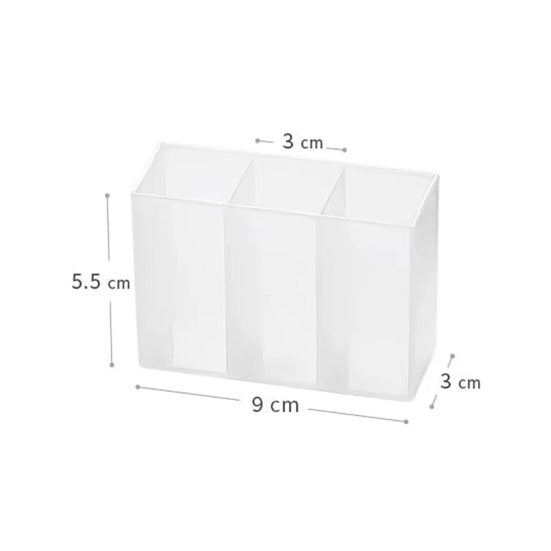 Meltset Wandmontierter Make-up Organizer aus transparentem Kunststoff für Lippenstift und Pinsel, 3 oder 6 Stück - Bild 2
