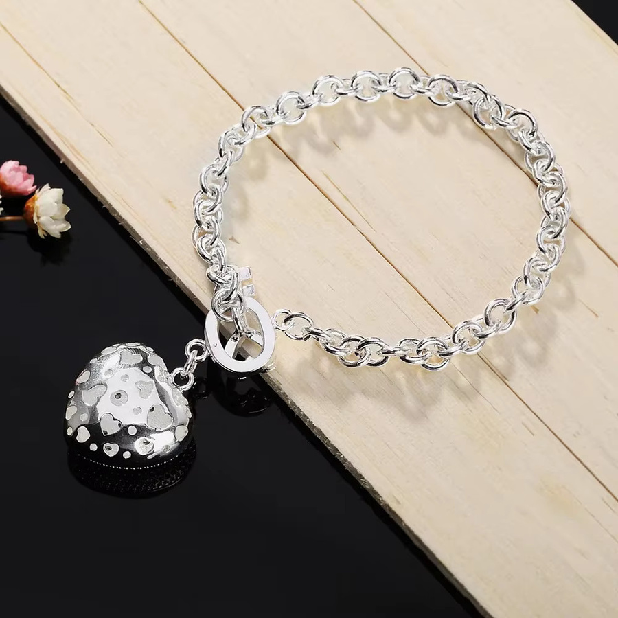Armband 925 Silber, Kristall, Herz, Unisex - Bild 3
