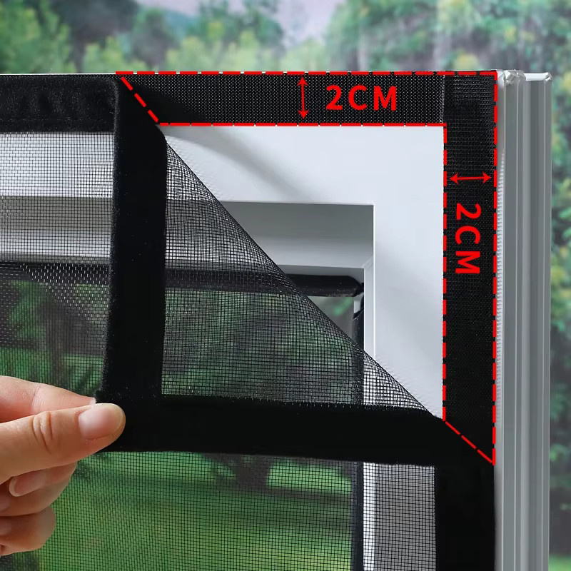 Selbstklebendes Moskitonetz für Fenster und Türen als Maßanfertigung in Weiß oder Schwarz - Bild 5