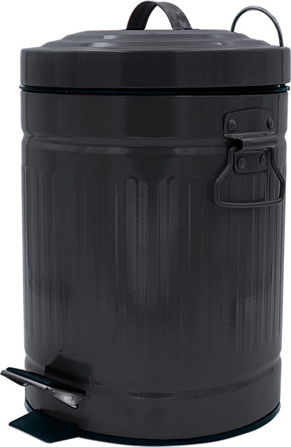 Ritzenhoff Kosmetikeimer Pumba mit Pedal aus Metall in Schwarz und Anthrazit, 5 Liter - Bild 1