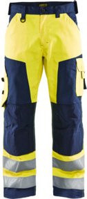 Blakläder Warnschutz-Bundhose in Gelb und Marineblau mit Cordura-Material nach EN ISO 20471 - Bild 1