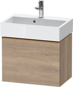Duravit Waschtischunterschrank D-Neo Compact in Weiß und Braun mit Ei-Marmor-Optik, B/T/H: 58,4 x 37,2 x 44 cm - Bild 1