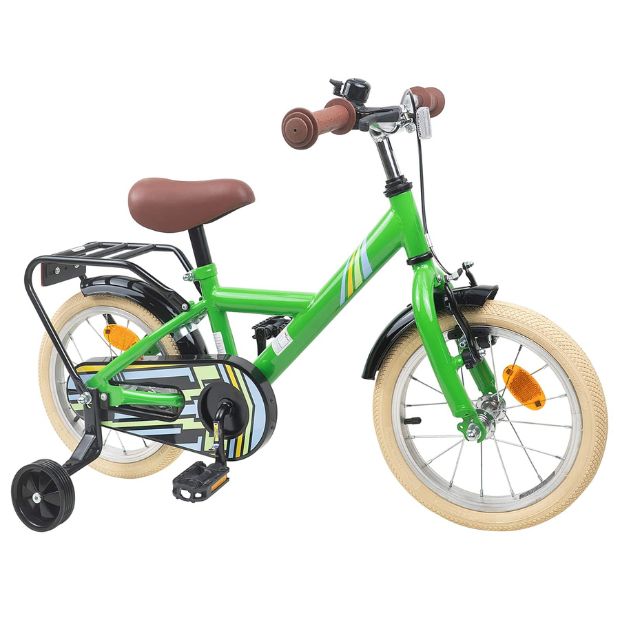 VD Home Furnishing Kinderfahrrad 16 Zoll Grün für Alter 4-6 - Bild 1