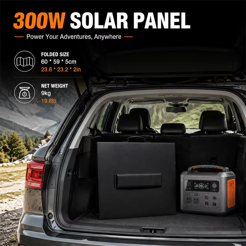 CHUBAN Tragbares 300W Solarpanel in Schwarz als Solarladegerät für Powerstationen und Camping - Bild 3