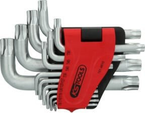 KS Tools TX-Winkelstiftschlüssel-Satz Torx aus gehärtetem Stahl, 14-teilig, Silber - Bild 1
