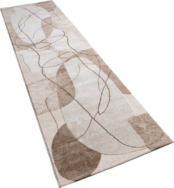 Teppich Tiana in Beige mit geometrischem Hoch-Tief-Effekt, Skandi-Design, B/T: 80 x 300 cm - Bild 1