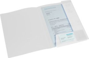 Eichner PP-Mappe A4 mit Klappen und Abheftöse in Weiß - Bild 1