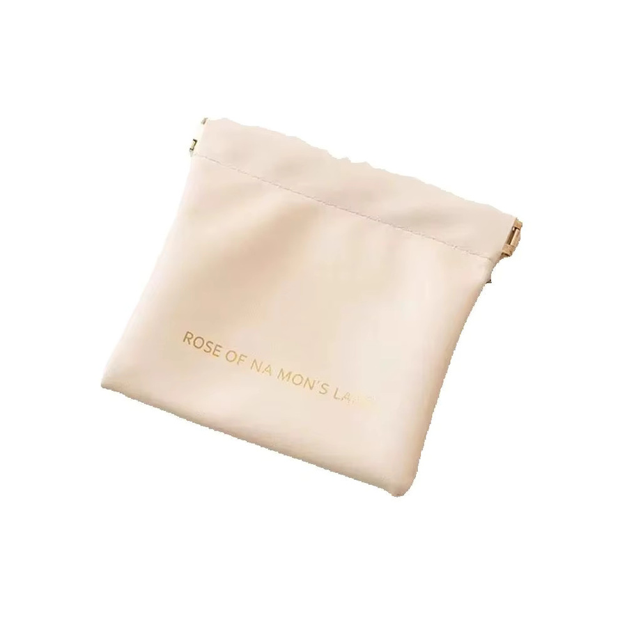 Untior Kosmetiktasche aus Satin, Schwarz, Beige - Bild 2