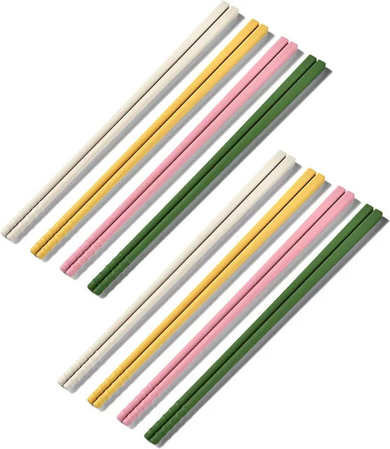 Uniturcky Silikon-Essstäbchen-Set in Pink mit rutschfestem Griff und mattem Finish - Bild 1
